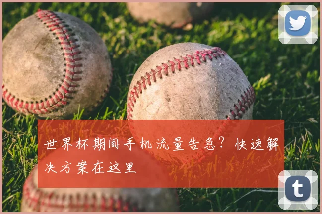 世界杯期间手机流量告急？快速解决方案在这里